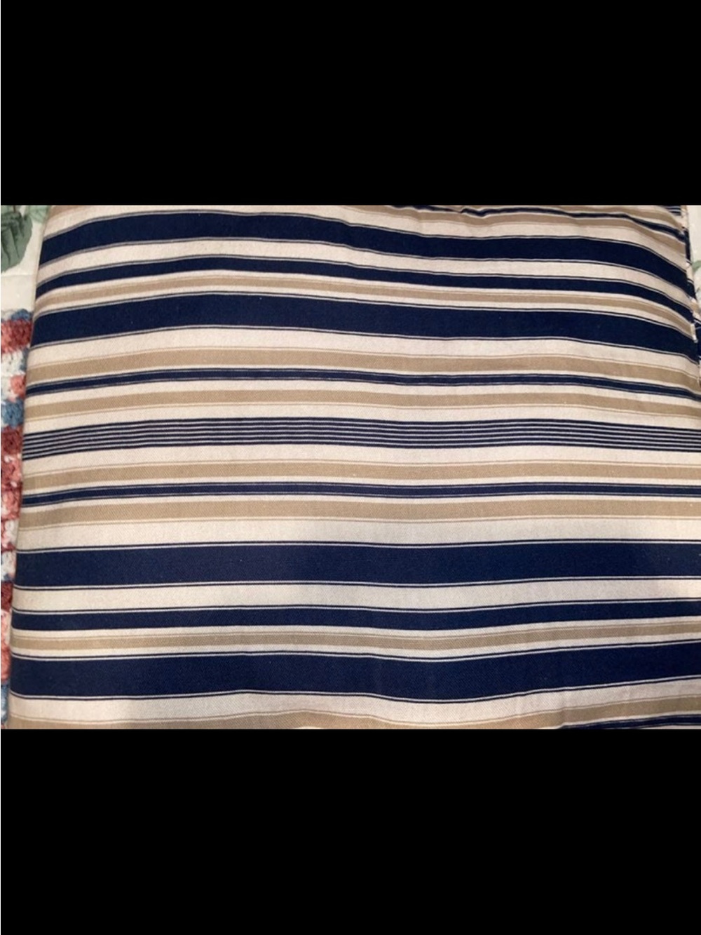 Striped Navy and Cream throw pillows